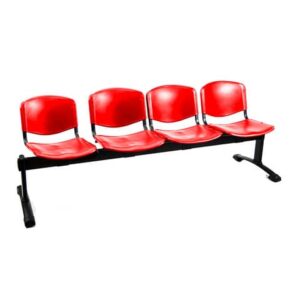 Panca 4 posti attesa Unisit Dado D5P4P - PPL rosso