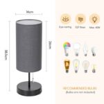 Metal lamp with fabric shade and double USB port Aigostar black