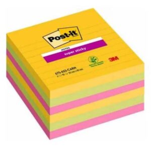 Foglietti Post-it® Super Sticky Notes Carnival a righe assortiti conf. 6