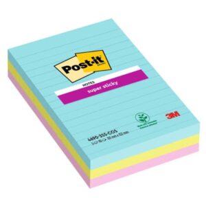 Foglietti Post-it® Super Sticky XXL Cosmic a righe assortiti conf. 3