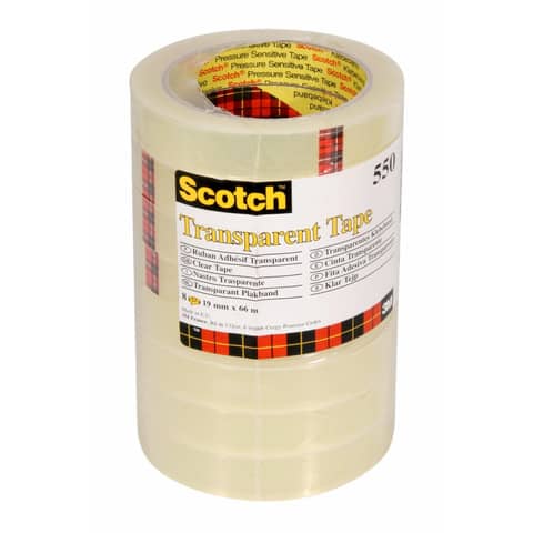 Scotch® adhesive tape 550 19 mm x 66 m transparent