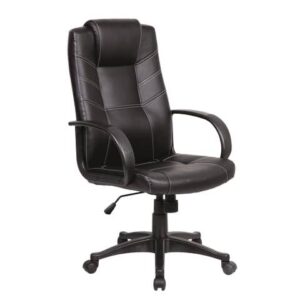 Poltrona direzionale nera ecopelle con braccioli Office Products Corsica