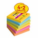 Post-it® sheets Super Sticky Carnival 76x 76 mm pack 4 pads +
