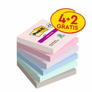 Foglietti Post-it® Super Sticky Soulful 76x 76 mm conf. 4 blocchetti +