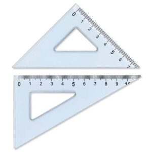 Set 2 squadre Arda Uni 12 cm da 45° + 60° in plastica termoresistente