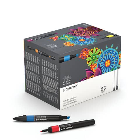 Pennarelli doppia punta Winsor&Newton Promarker 96 colori assortiti -
