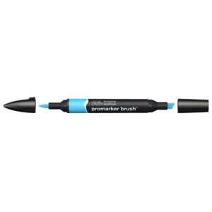 Pennarelli doppia punta Winsor&Newton Promarker brush sky blue B137 -