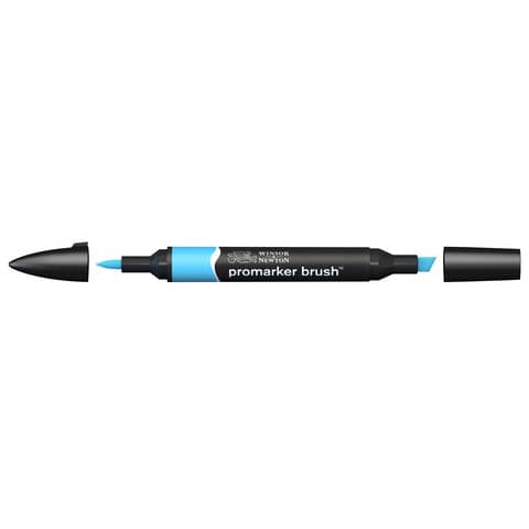Pennarelli doppia punta Winsor&Newton Promarker brush sky blue B137 -