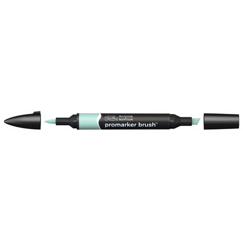Pennarelli doppia punta Winsor&Newton Promarker brush pebble blue C217 -