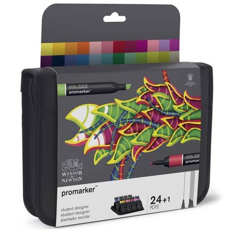 Pennarelli doppia punta Winsor&Newton Promarker 24 colori assortiti -