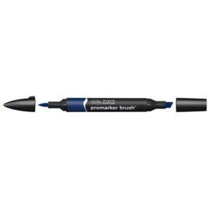 Pennarelli doppia punta Winsor&Newton Promarker brush indigo blue V234 -