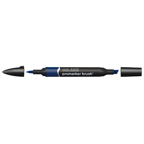 Pennarelli doppia punta Winsor&Newton Promarker brush indigo blue V234 -