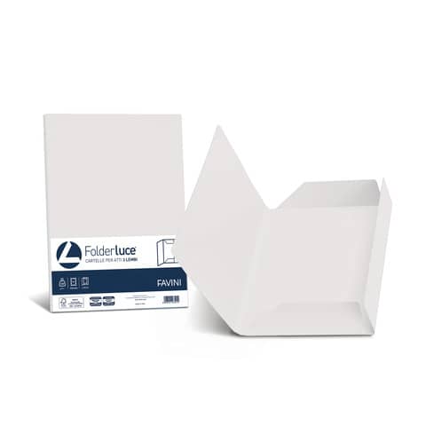 Cartellina 3 lembi Favini Folder Luce&Acqua 200 g/m² 24,5x34,5cm conf.25