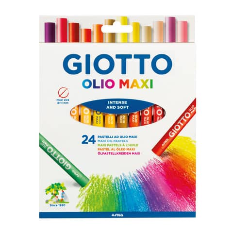 Pastelli ad olio Giotto Maxi in conf. da 24 colori assortiti