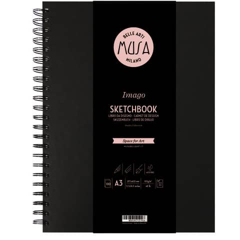 Blocco con spirale Imago SKETCH Musa 100 pagine 105 g formato A3