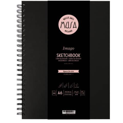 Blocco con spirale Imago SKETCH Musa 100 pagine 105 g formato A6