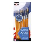 Pennelli DOM in conf. da 8 pezzi - punte e misure assortite -
