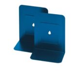 Reggilibri in metallo Lebez in conf. da 2 pezzi - blu -