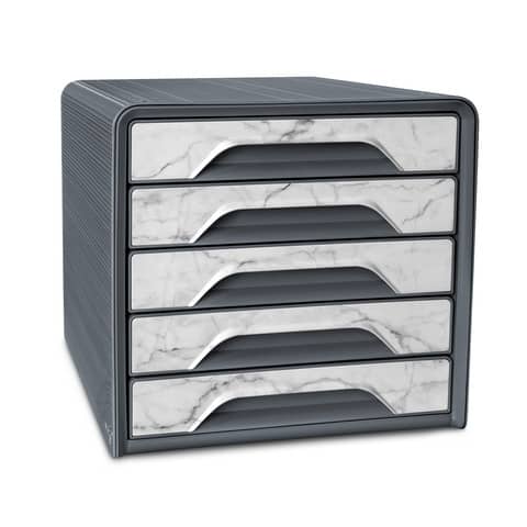 Cassettiera a 5 cassetti Cep 360x288xH.270 mm marmo grigio