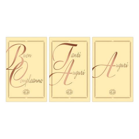 Biembi Midi Da Vinci Birthday and Greetings Cards 9x14 cm - 18 pcs.