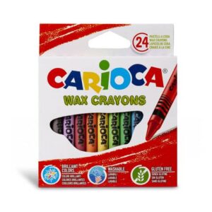 Pastelli a cera Carioca Wax Crayons punta 8 mm - conf. da 12 colori