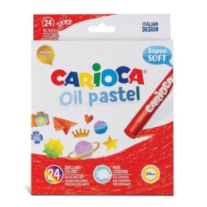 Pastelli a olio Carioca diametro 10 mm - conf. da 24 colori assortiti -