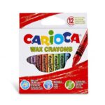 Pastelli a cera Carioca Wax Crayons punta 8 mm - conf. da 24 colori