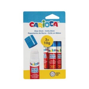 Blister colla stick Carioca 10 g - 3 pezzi -