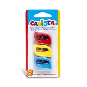 Temperamatite a 1 foro Carioca - blister 3 pezzi colori assortiti -