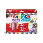 Pennarelli doppia punta Carioca Birello - conf. da 24 colori assortiti -