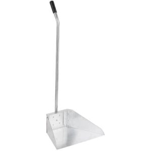 Pippo galvanised steel dustpan for outdoor use with
