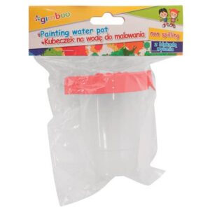 Gimboo paint beaker with lid 150 ml transparent colours