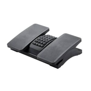 Poggiapiedi in plastica regolabile in altezza nero Q-Connect 43x32 cm