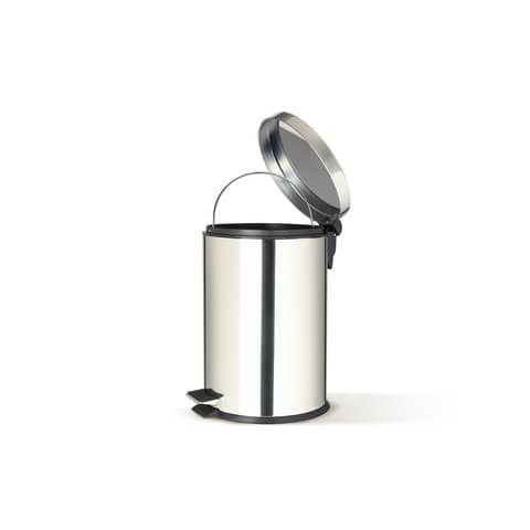 Bidone in acciaio inox con pedale Perfetto e vaschetta estraibile da 12 L
