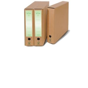 Registratore protocollo Euro-cart Eco Elite con custodia avana dorso