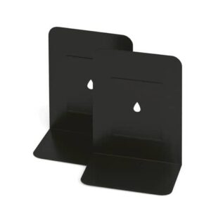 Lebez metal bookends in pack of 2 - black -