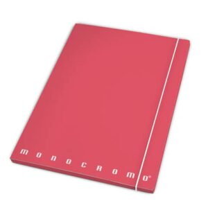 Cartella a 3 lembi con elastico Pigna Monocromo - A4 26x35,5 cm dorso