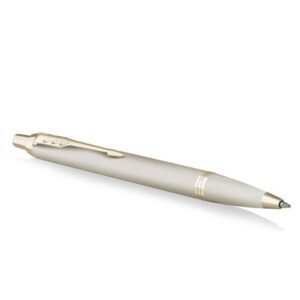 Penna a sfera a scatto monocromatica Parker punta media blu finitura