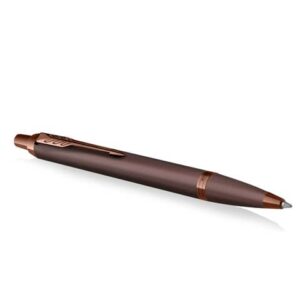 Penna a sfera a scatto monocromatica Parker punta media blu finitura bordeaux