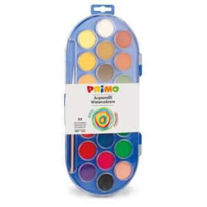 Acquerelli Primo Ø 30 mm in conf. da 22 colori assortiti -