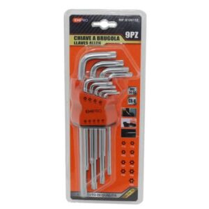 Kit di chiavi a brugola assortite Emi - puntale tork - conf. da 9 pezzi -