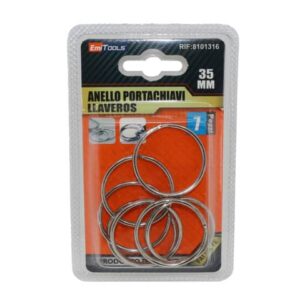 Anello portachiavi in acciaio Emi Ø 35 mm - conf. 7 pezzi -