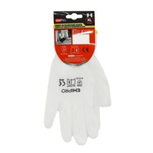 Guanti da lavoro in poliuretano Emi 10/XL - bianco - EN 388 4131X -