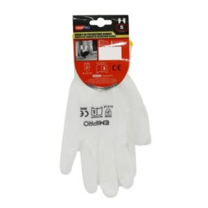 Guanti da lavoro in poliuretano Emi - 7/S - bianco - EN 388 4131X -