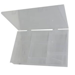 Valigetta portaminuteria in plastica trasparente - 7 scomparti -