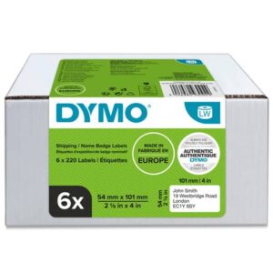 Large shipping labels/badges DYMO LW white - 6 pcs. of 220