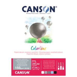 Album da disegno Canson Colorline® A4 150 g/m² 25 ff assortimento Aria