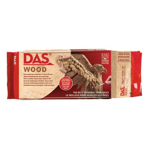 Das Wood modelling dough 700 g pellet
