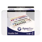 Acquerelli Daler Rowney Aquafine Studio Set - 48 mezzi godet +