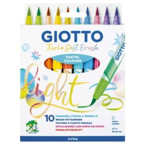 Pennarelli acquerellabili con punta a pennello Giotto Turbo Soft Brush conf.